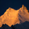 tunning view of Mount Manaslu, the eighth highest peak in the world, seen during the Manaslu Circuit Trek